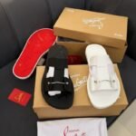 Christian Louboutin Men's Sandals in Black and White