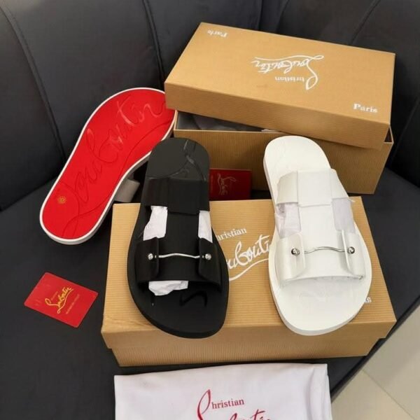 Christian Louboutin Men's Sandals in Black and White